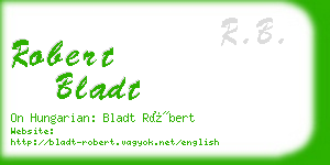 robert bladt business card
